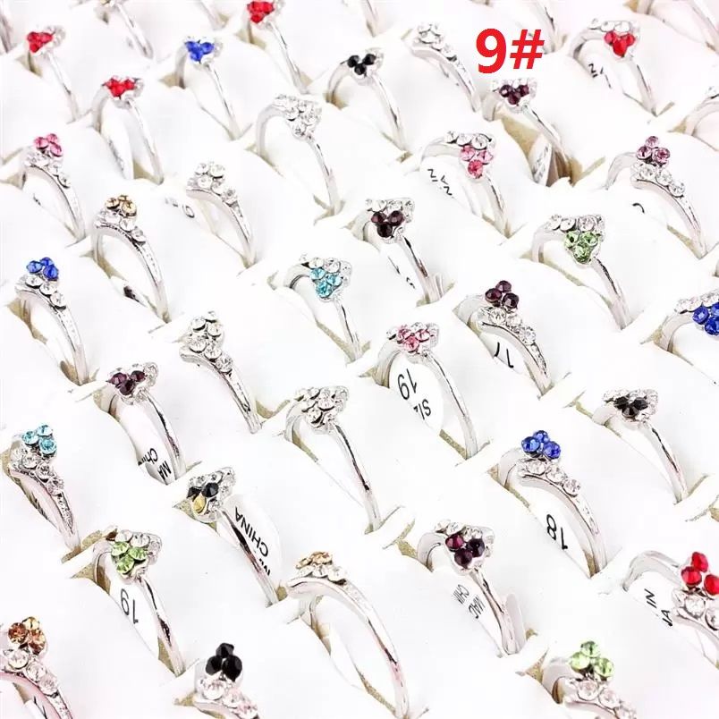 Kid Shiny Crystal Rhinestone Rings