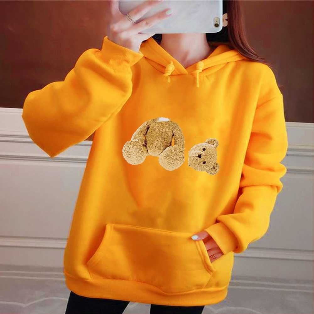 hooded sweater # cute bear yellow