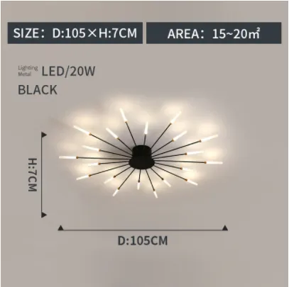 Una luce neutra nera a 20 testa