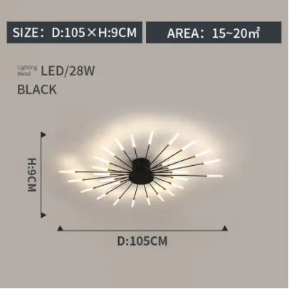 Una luce neutra nera a 28 testa