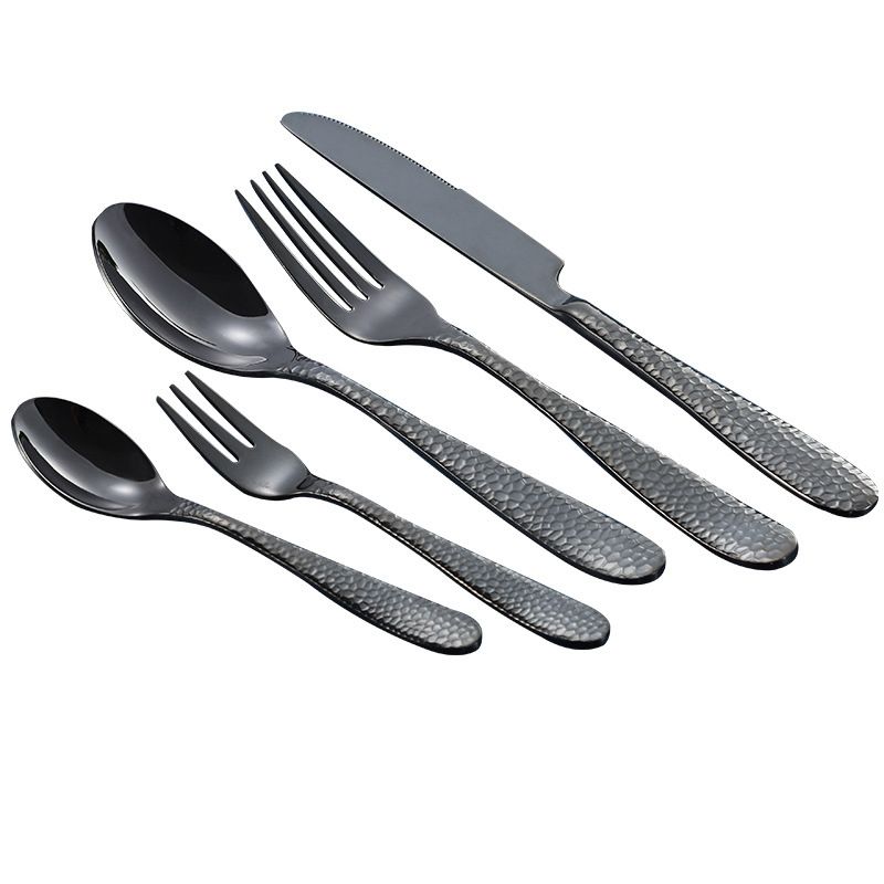 Black 6 fork spoon