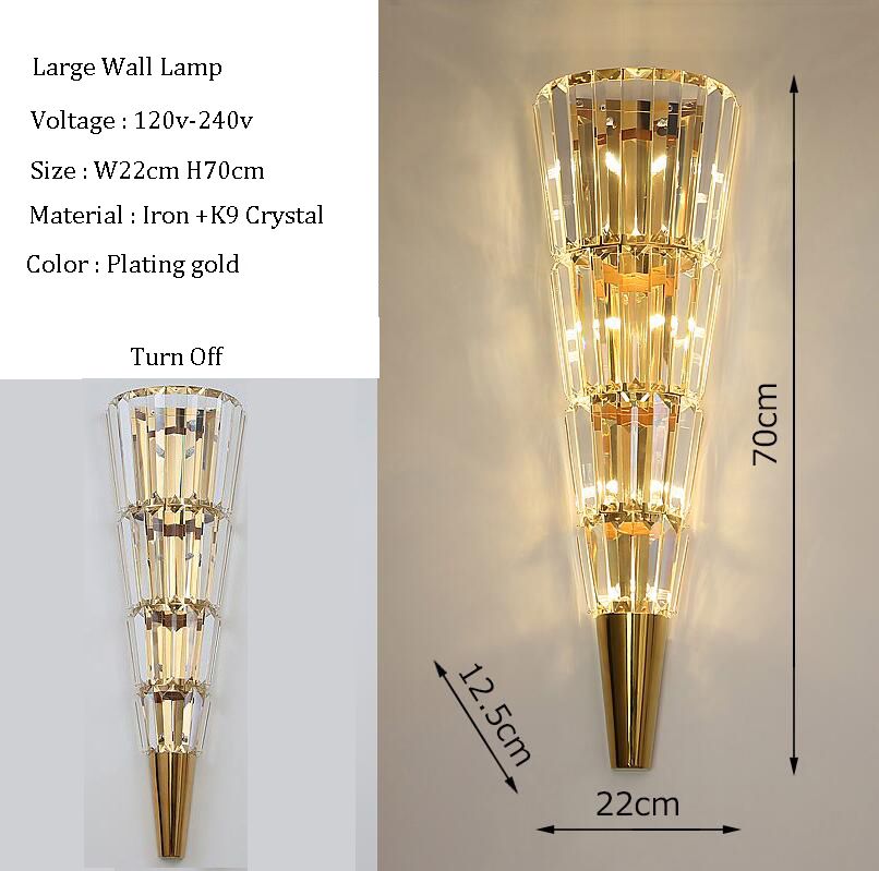 Gouden wandlamp