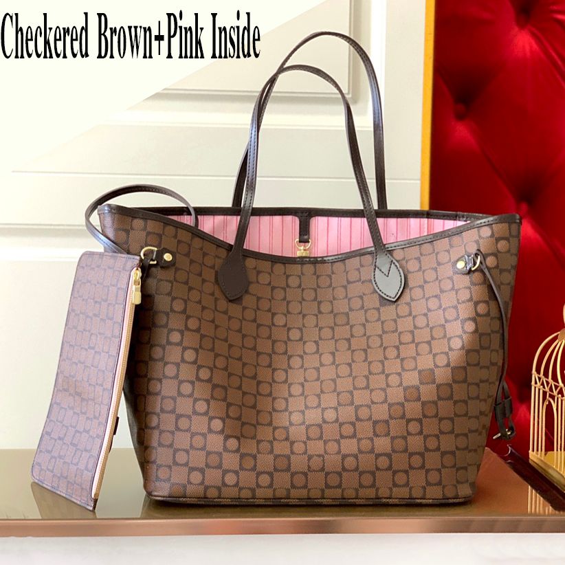 Checkered Brown+Pink Inside