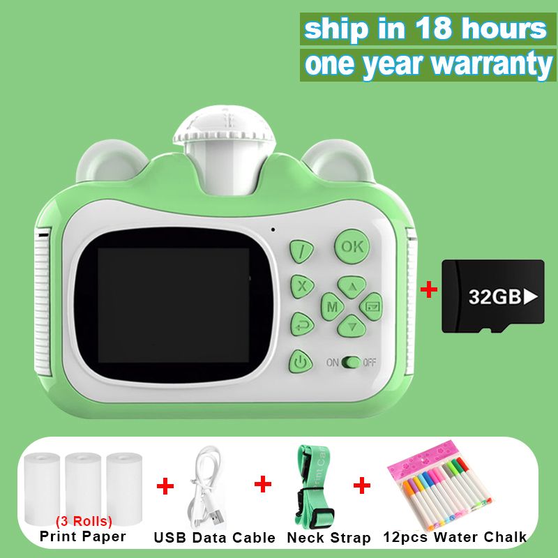 32G TF Card-Green-Kids Instant Camera