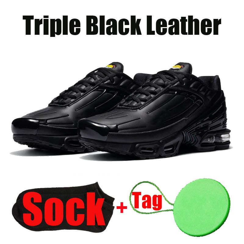 #33 trippel svart läder