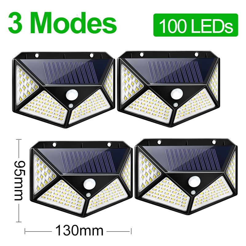 4 pièces 100 LED