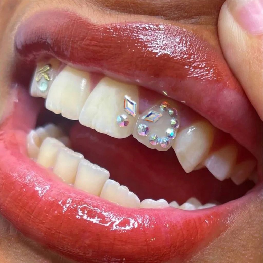 Red Swarovski Crystal Tooth Gems 