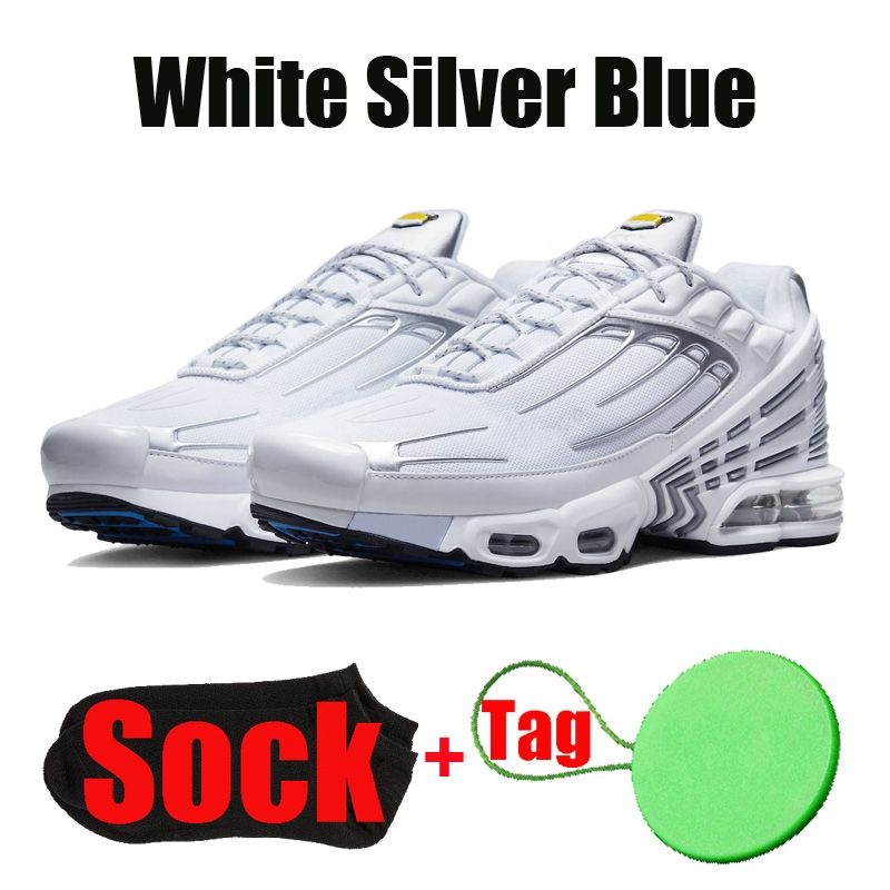 #28 White Silver Blue