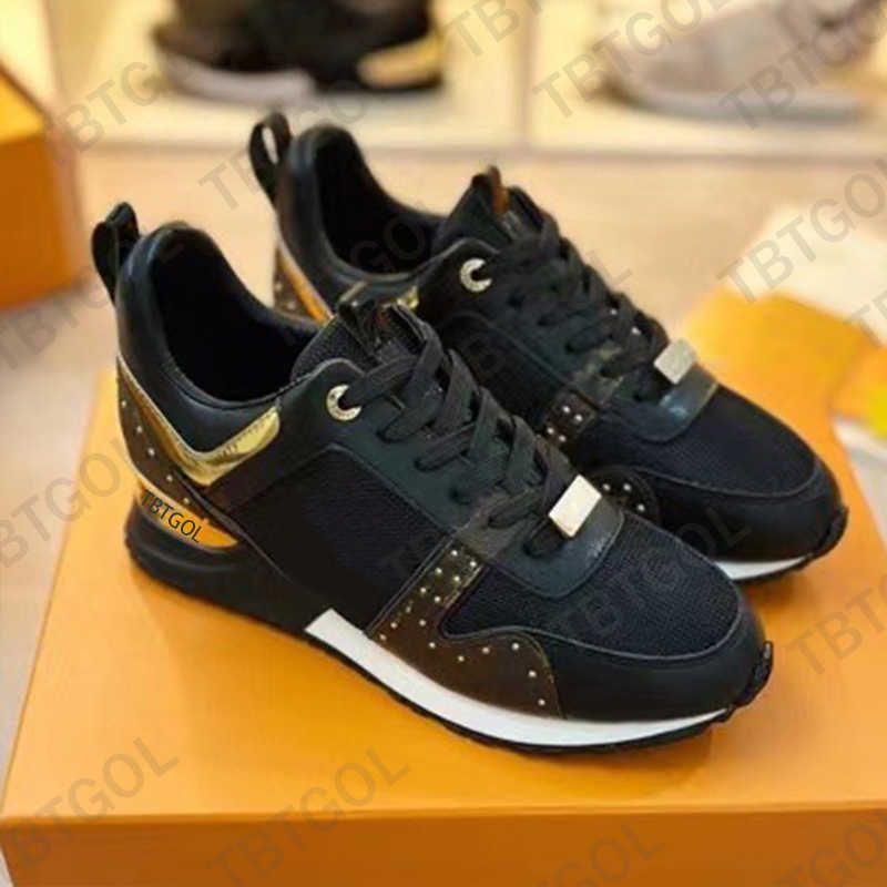 Classic RUN AWAY Sneakers Men Woman Real Leather Shoes Men Racer Sports  Sneakers Women Lace Up Black Brown Shoes Flats Casual Trainers Shoes With  Box NO12 From Designershoes_no1, $70.43