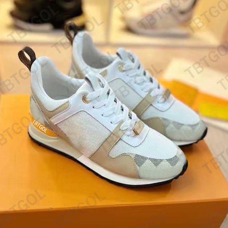 Classic RUN AWAY Sneakers Men Woman Real Leather Shoes Men Racer Sports  Sneakers Women Lace Up Black Brown Shoes Flats Casual Trainers Shoes With  Box NO12 From Designershoes_no1, $74.03