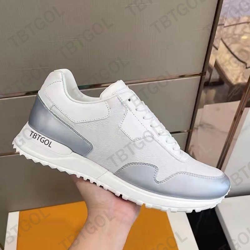 Classic RUN AWAY Sneakers Men Woman Real Leather Shoes Men Racer Sports  Sneakers Women Lace Up Black Brown Shoes Flats Casual Trainers Shoes With  Box NO12 From Designershoes_no1, $74.03