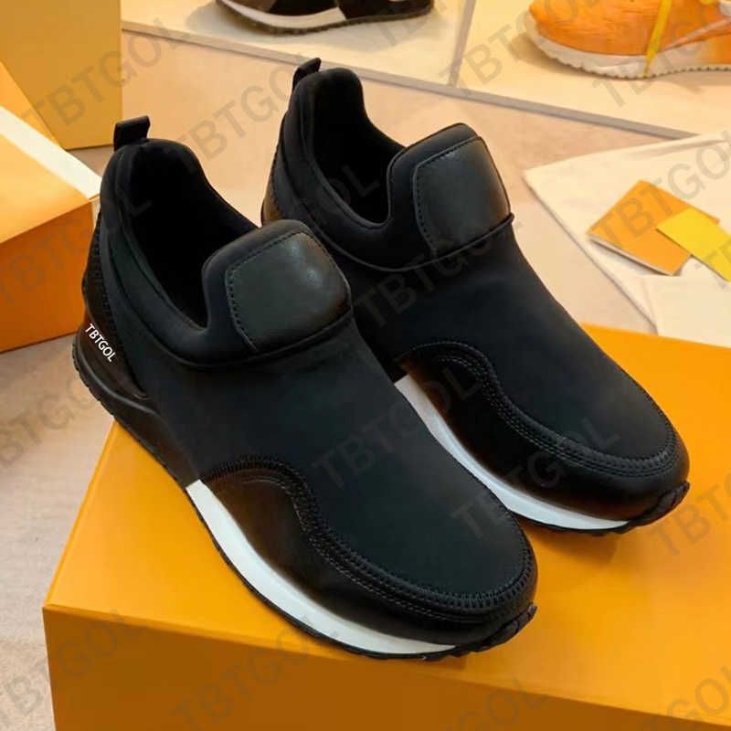 Classic RUN AWAY Sneakers Men Woman Real Leather Shoes Men Racer Sports  Sneakers Women Lace Up Black Brown Shoes Flats Casual Trainers Shoes With  Box NO12 From Designershoes_no1, $74.03