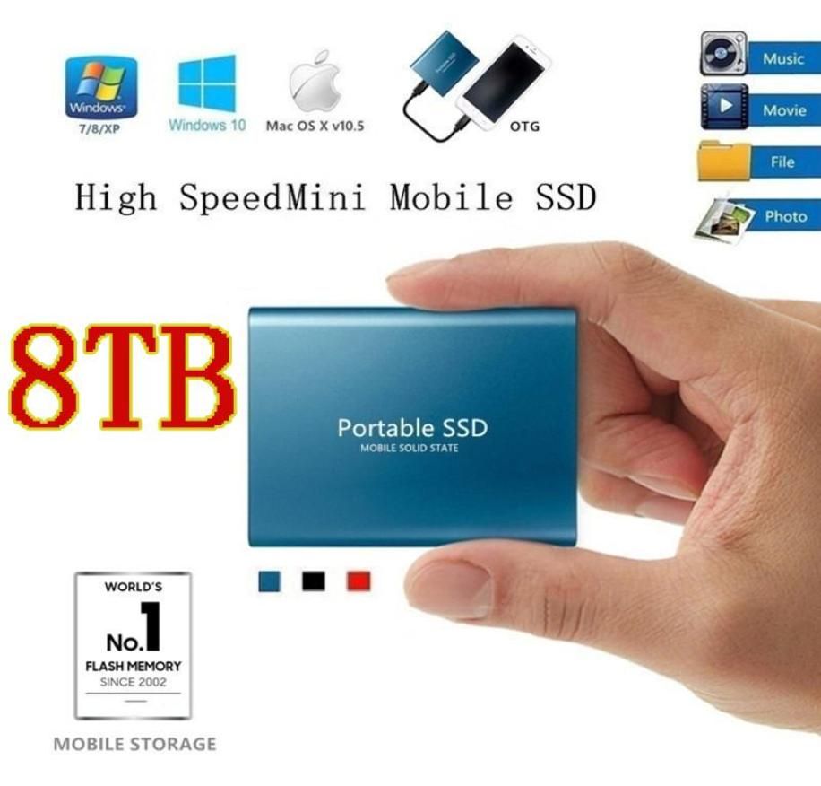 Memory Card Readers Original External SSD 2TB 8TB 4TB Mobile Solid State Hard Drive USB 31 Portable Laptop DesktopMemory