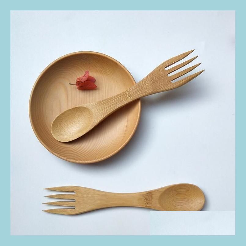 Spoons Creative 2 In 1 Wooden Spoon Fork Bamboo Household Cartoon Wood Tableware Mixing Spoons Drop Delivery Home Garden Kitchen Din Dhe37 Spoons Creative 2 In 1 Wooden Spoon Fork Bamboo Household Cartoon Wood Tableware Mixing Spoons Drop Delivery Home Garden Kitchen Din Dhe37
