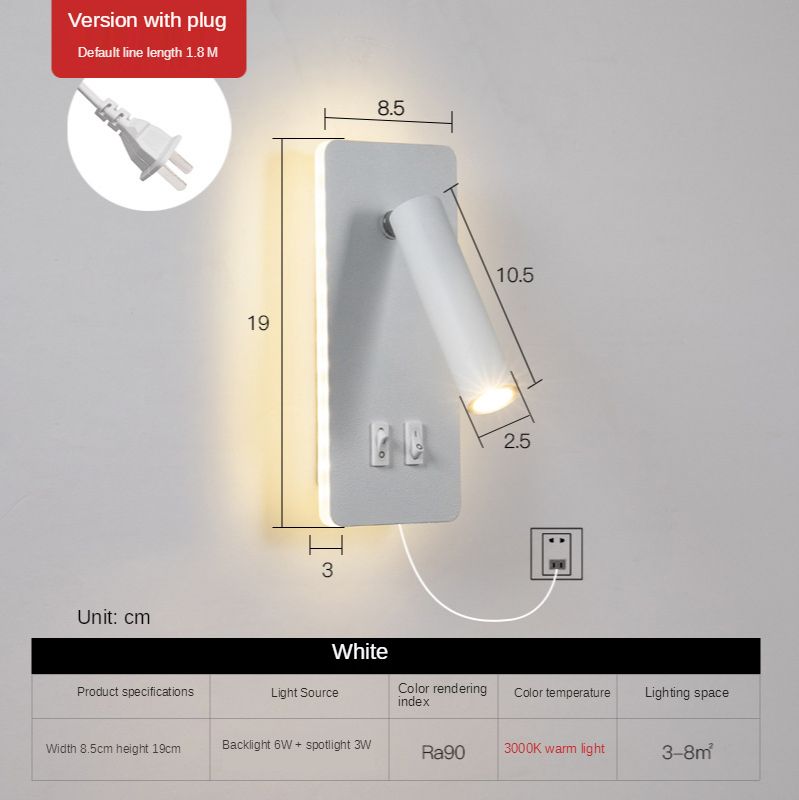 White with plug Warm Light