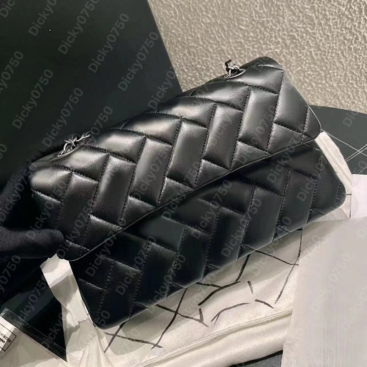 25 cm CF Lambskin Black Metal