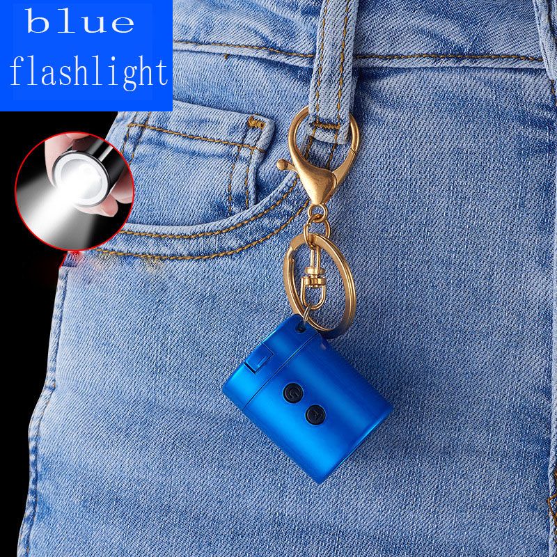 blue flashlight