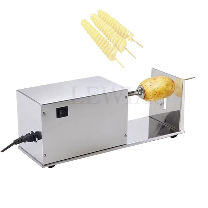 Quality Electric Tornado Potato Slicer Spiral Potato Machine Cutter  Stainless Steel 220V From Maiou, $647.84