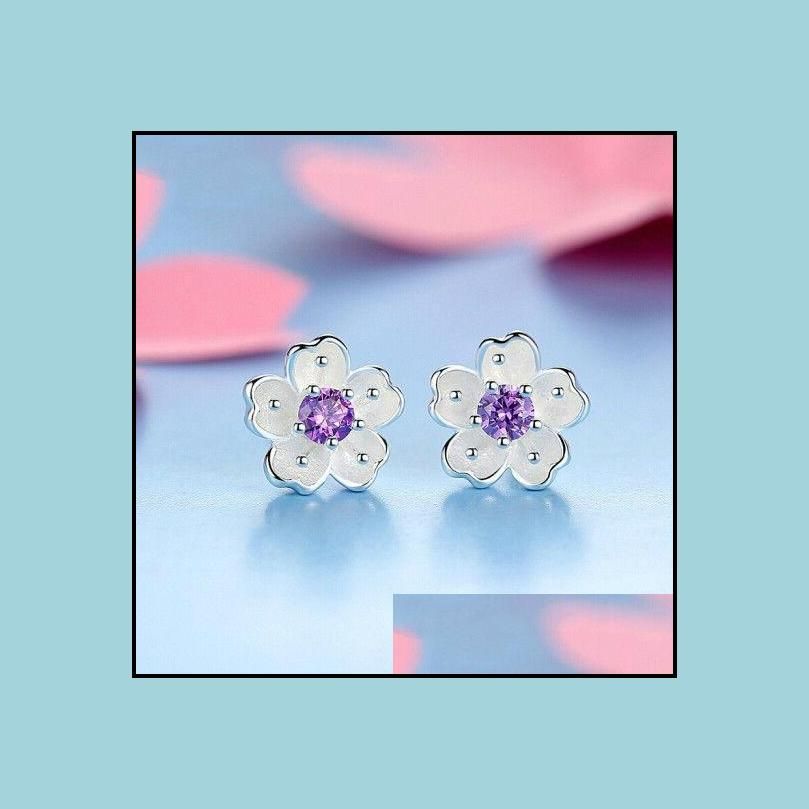 Boucles d'oreilles Violet