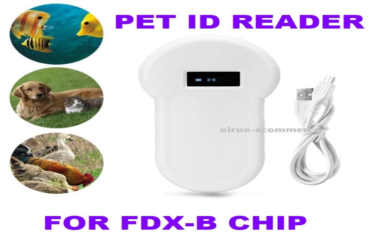White MINI 1342Khz RFID Reader Pet Microchip Scanner Recognition RFID Card reader  Microchip Scanner FDXB ISO Animal Chip Reader