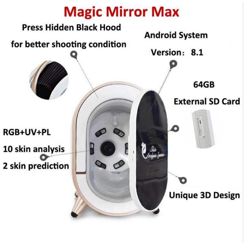 Machine Danalyse De Scanner Dessai De Peau Danalyseur Facial Du Miroir  Magique 3D M9 Avec Lappareil Photo De 20 Mégapixels HD Du 1.283,64 €
