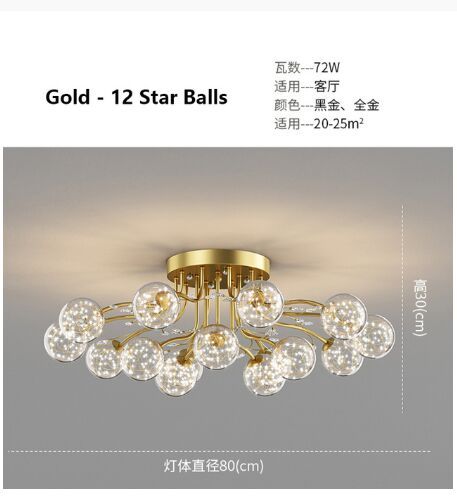 Gold 12 Star Balls