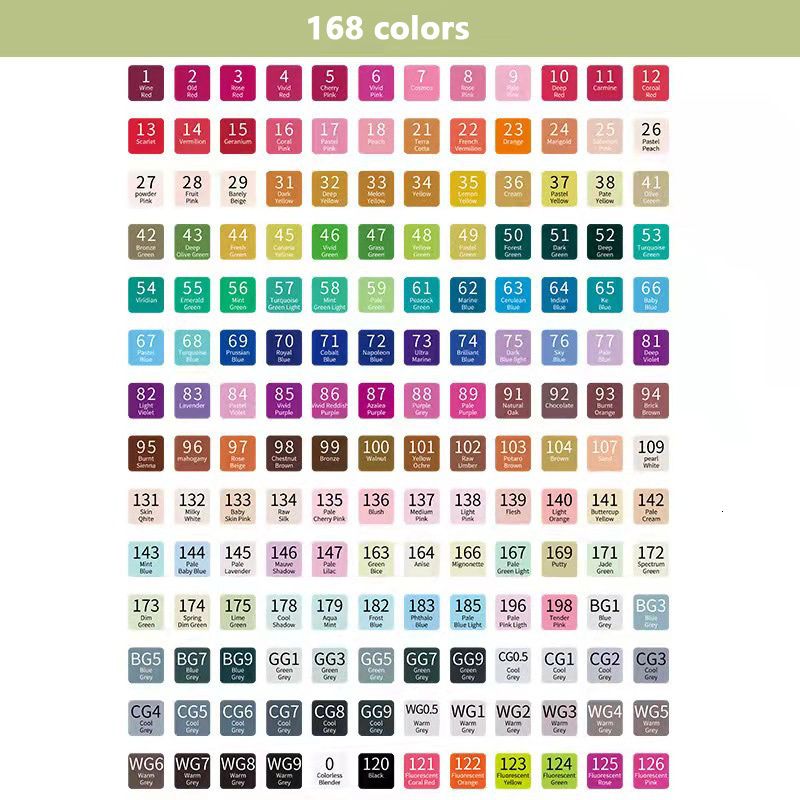168 kolorów