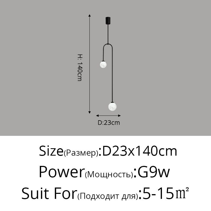 D 블랙 23x140cm G9 전구