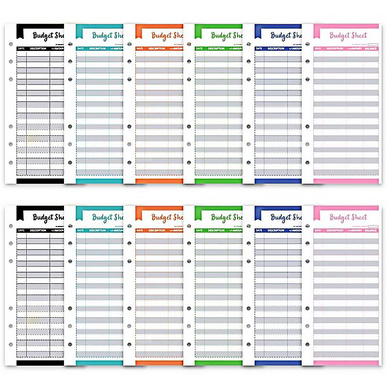 12Pcs Schedules A6