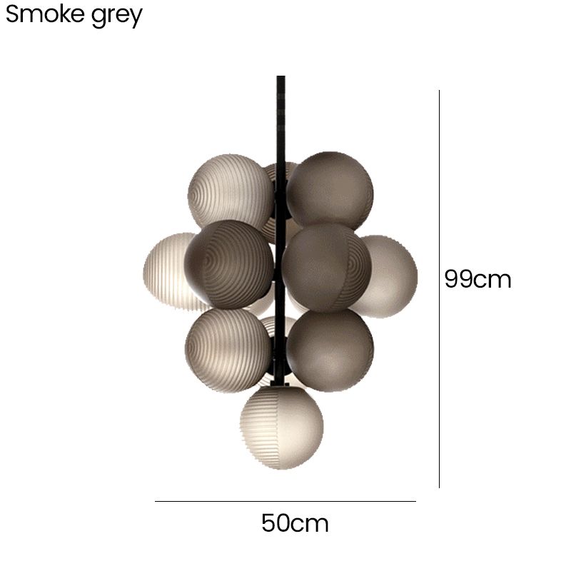 دخان رمادي D50cm دافئ أبيض