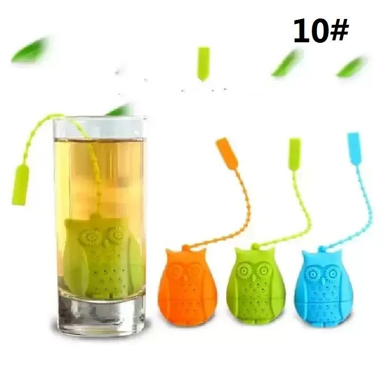 10# filtro de chá de coruja de silicone
