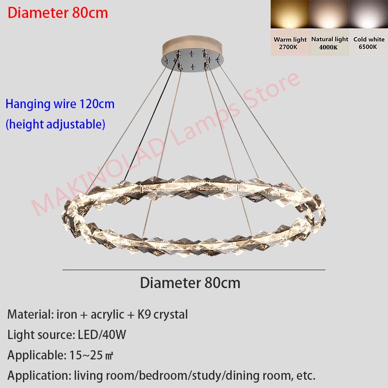 Diameter 80cm Warm light no remote