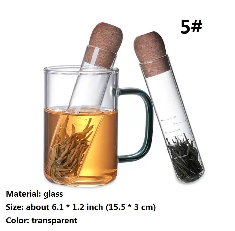 5# filtro de chá de vidro