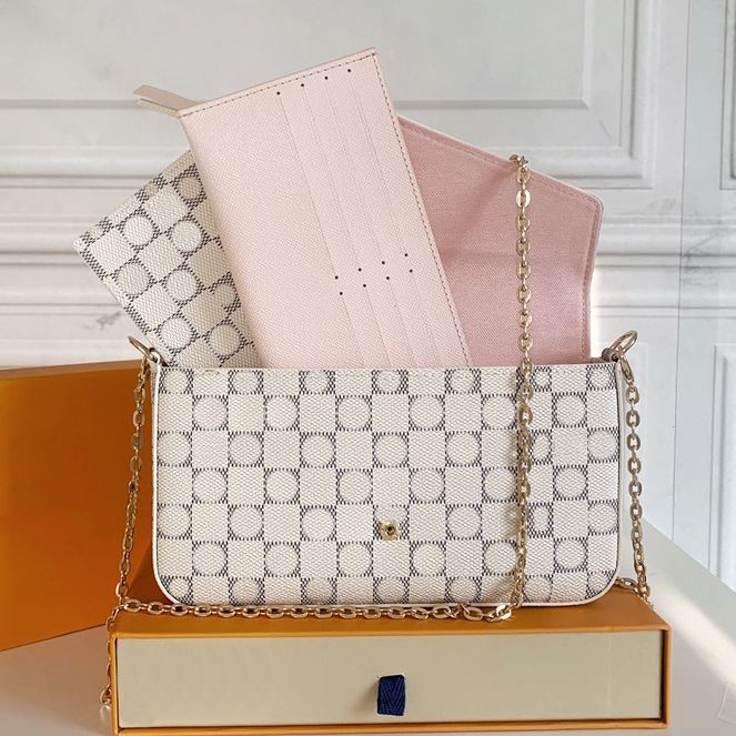 Checkered White+Pink card bag Checkered