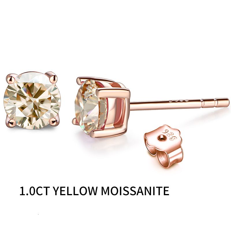 1.0 Yellow Moissanite-With Certificado