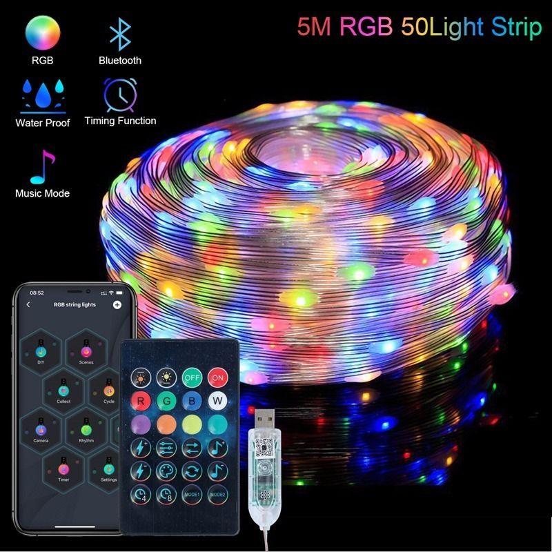 50 LED RGB Światło