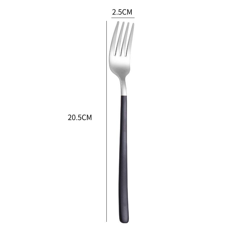 Black silver fork