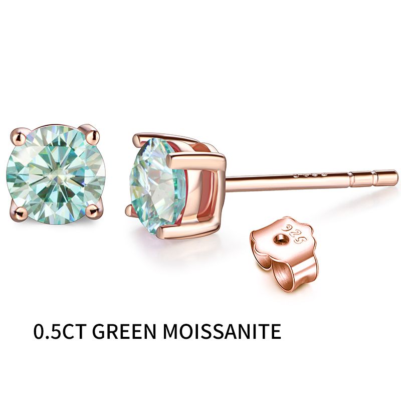 0,5 groen Moissanite-With-certificaat