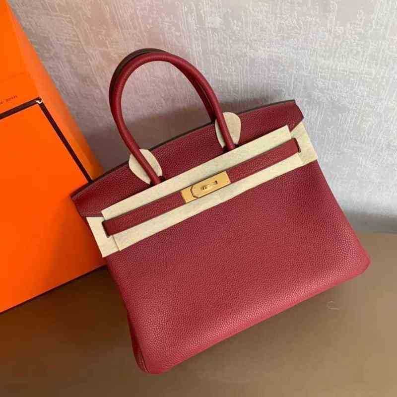 Jujube red 30 imported togo calf gold