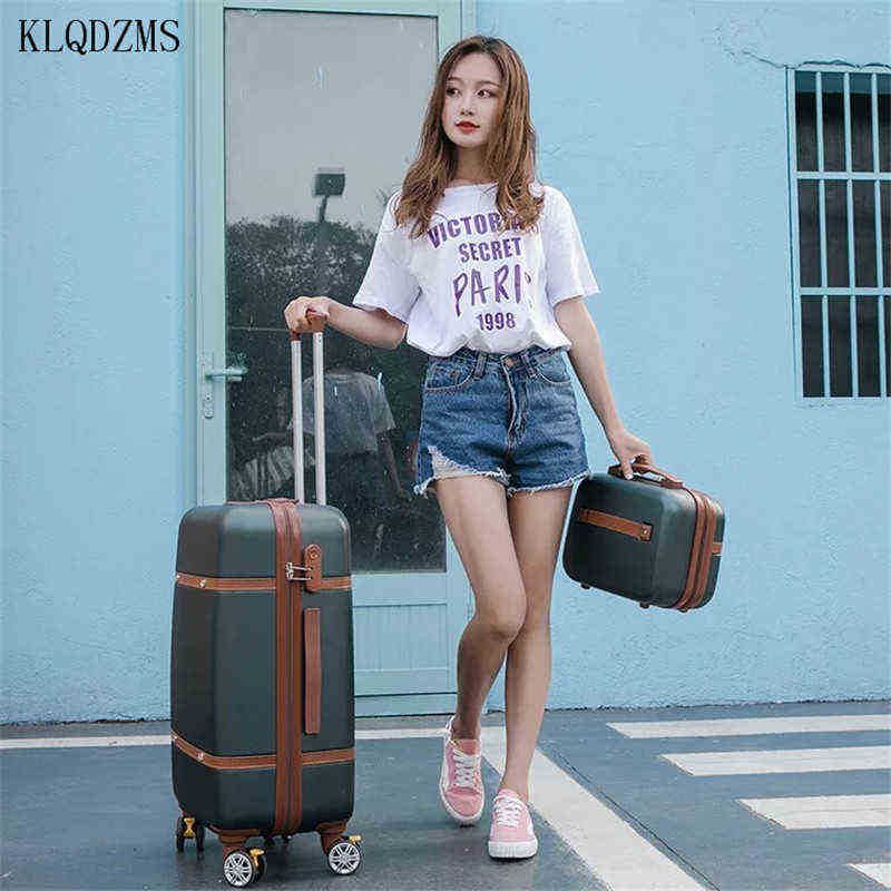 KLQDZMS 16 Inch High Quality Suitcase Boarding Box Ladies Trolley