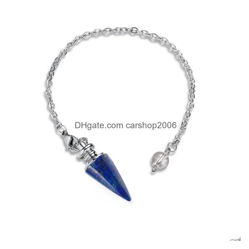 Lapis Lazuli+White Crystal Chain