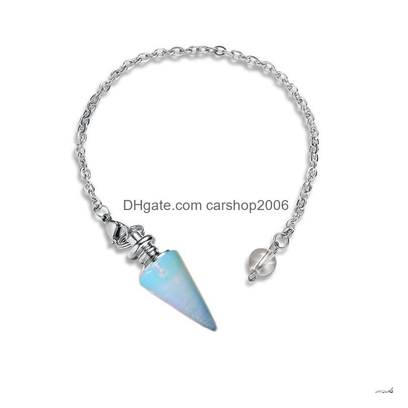 Catena opalite+cristallo bianco