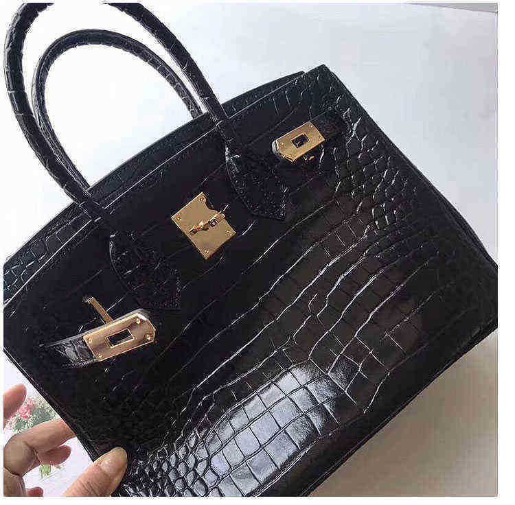 Crocodile platinum black 30cm