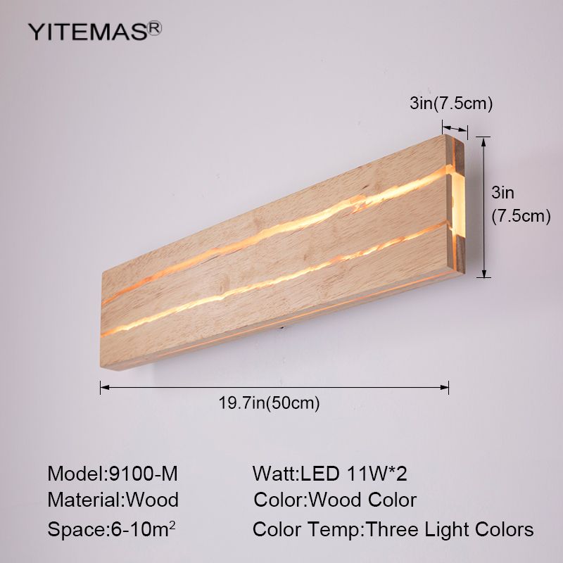 Muurlamp 50 cm 3 lichte kleuren