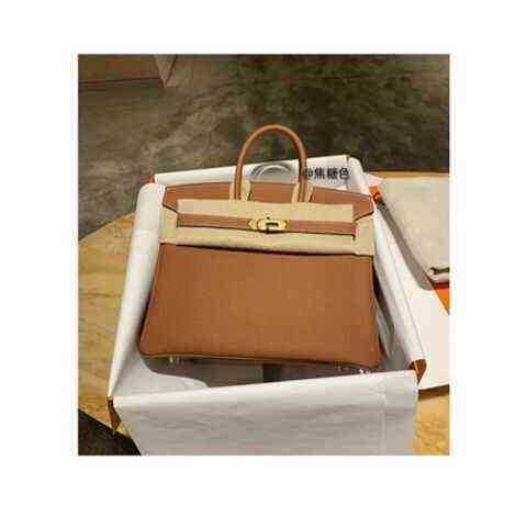 Golden brown small 25 top leather