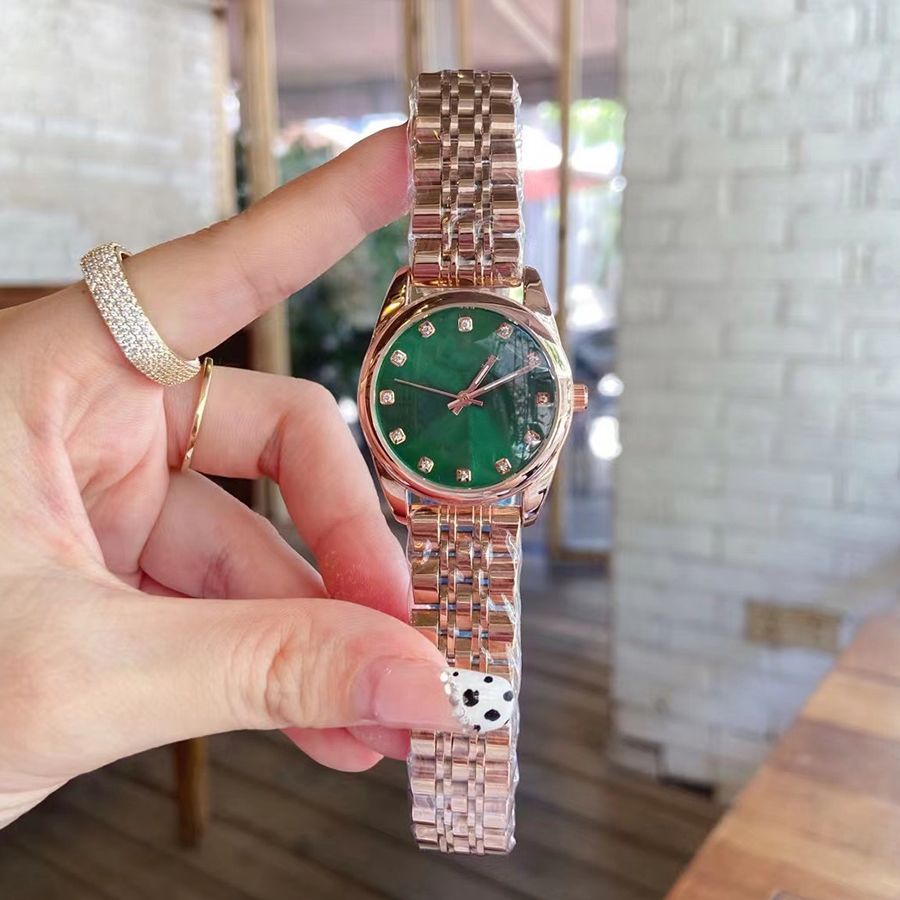 Rose gold green