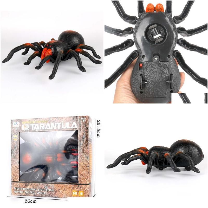 Electric/Rc Animals 2Chs Remote Control Spider Animal Toys Taranta Simation Red Infrared Rc Py Led Eyes Drop Delivery Gifts Electric Dhxxt Electric/Rc Animals 2Chs Remote Control Spider Animal Toys Taranta Simation Red Infrared Rc Py Led Eyes Drop Delivery Gifts Electric Dhxxt