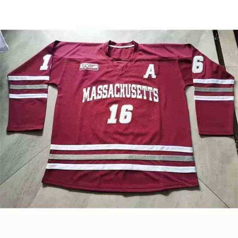Custom NCAA 16 Cale Makar Massachusetts Minutemen Hockey Jersey UMass 35  Year East Jerseys Wine Red White Any Name Number From Customizedjerseys,  $58.45