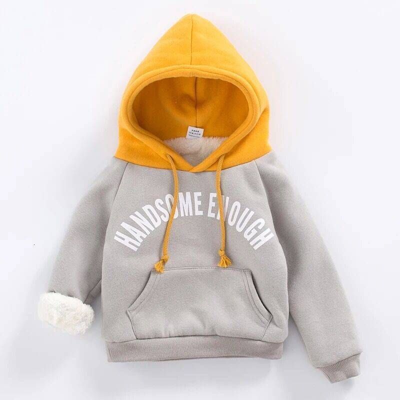 gray thick hoodie