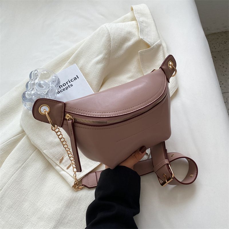 분홍색 허리 가방